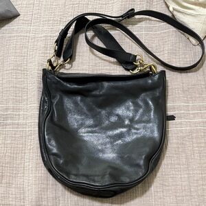 Gorgeous Margot New York Black Leather Shoulder/crossbody Bag